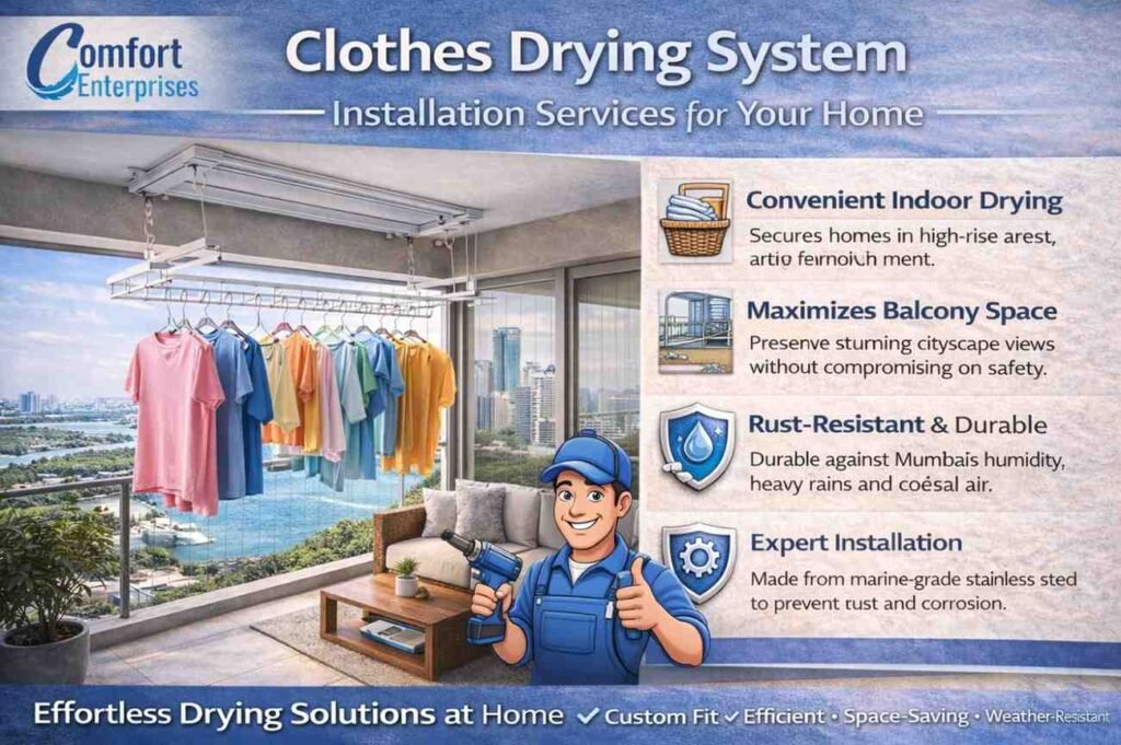 Clothes drying system installation services for your home