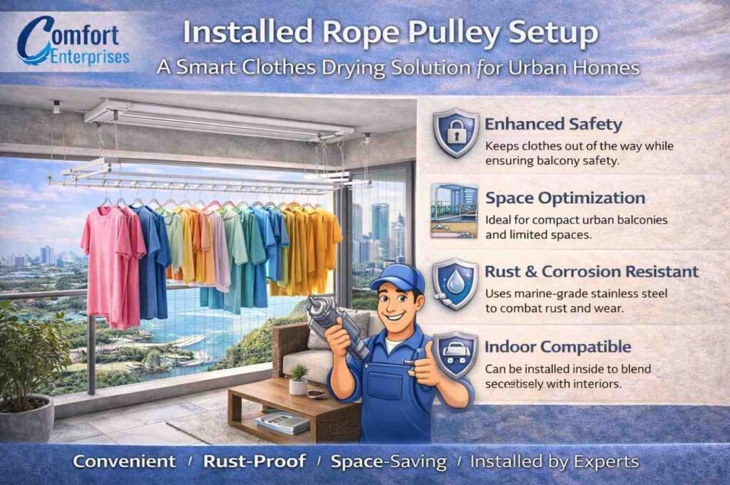Installed Rope Pulley Setup