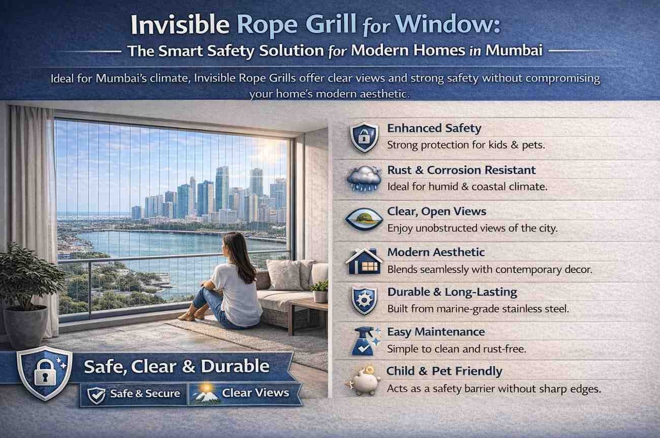 Invisible Rope Grill for Window: The Smart Safety Solution for Modern Homes in Mumbai