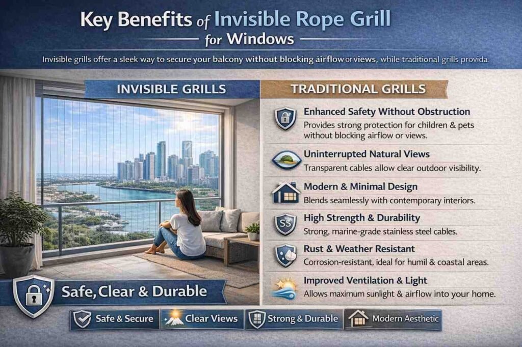 Key Benefits of Invisible Rope Grill for Windows