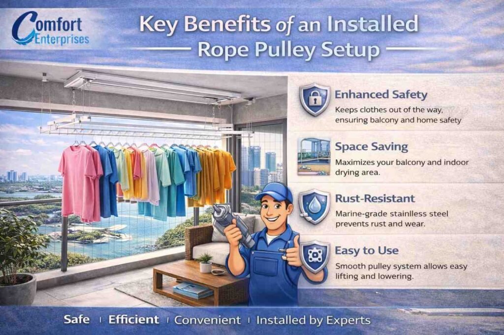 Key Benefits of an Installed Rope Pulley Setup